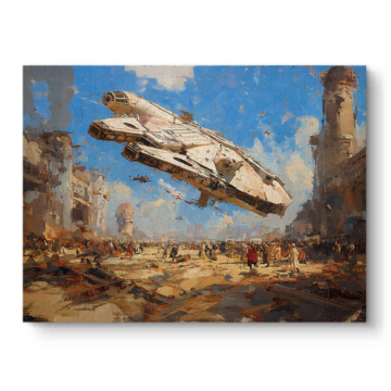 Star Wars Inspired Battle City Canvas Art