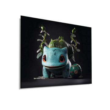 Luxus Planter inspiriert von Bulbasaur - Dibond-Bild matt