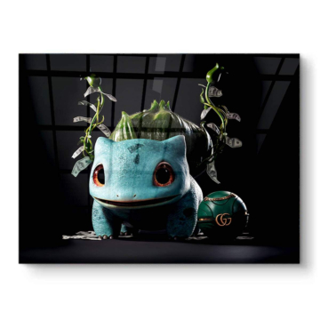 Luxus Planter inspiriert von Bulbasaur - PVC-Bild glänzend