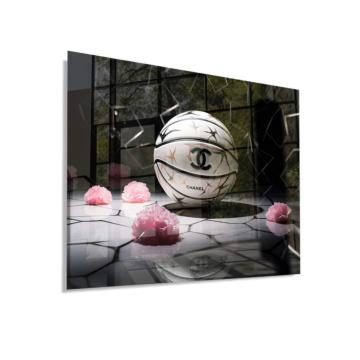 Chanel Inspired Luxury Basketball Acrylic Glass Art