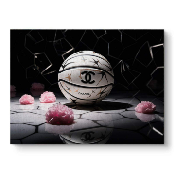 Chanel Inspired Luxury Basketball Canvas Art