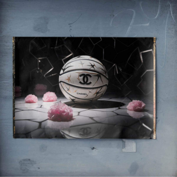 Chanel Inspired Luxury Basketball Poster Art