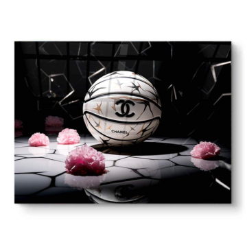 Chanel Inspired Luxury Basketball PVC Gloss Art