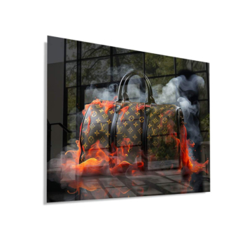 Flaming Tasche inspiriert von Louis Vuitton - Acrylglasbild