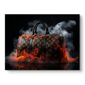 Flaming Tasche inspiriert von Louis Vuitton - Leinwandbild