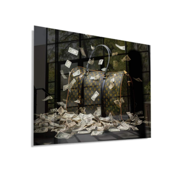 Geld Tasche inspiriert von Louis Vuitton - Acrylglasbild