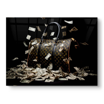 Pieniądze torebka inspirowana marką Louis Vuitton - obraz na PVC z połyskiem