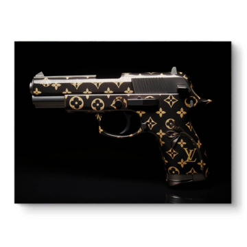 Louis Vuitton Inspired Luxury Pistol Canvas Art