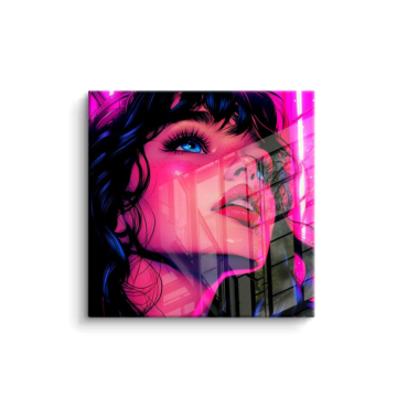 Neon Glam Portrait PVC Gloss Art