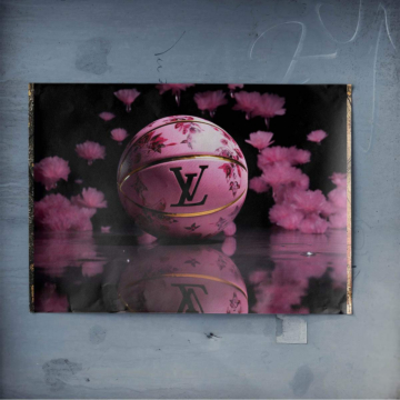 Louis Vuitton Inspired Pink Basketball Poster Art