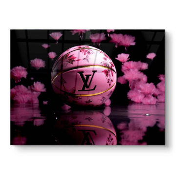 Louis Vuitton Inspired Pink Basketball PVC Gloss Art