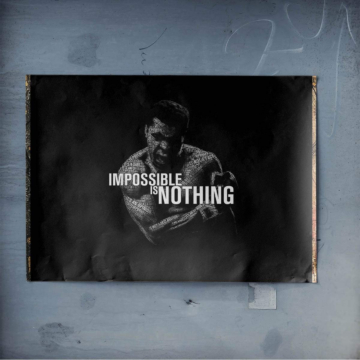Muhammad Ali Inspired Motivational Poster Art