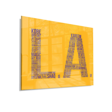 NBA Legends Inspired Typography Acrylic Glass Art
