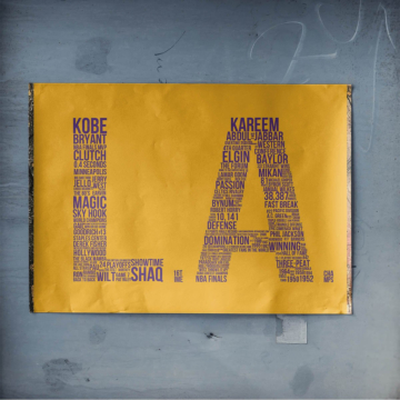 NBA Legends Inspired Typography Poster Art