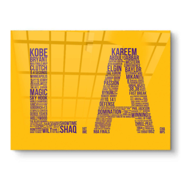 NBA Legends Inspired Typography PVC Gloss Art