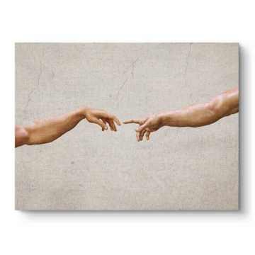 Mains inspirées de La Création d'Adam - tableau sur toile