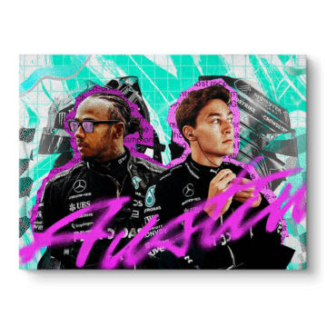 Mercedes F1 Team Graffiti Canvas Art