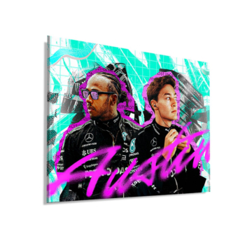 Mercedes F1 Team Graffiti - Dibond-Bild matt