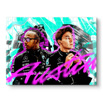 Mercedes F1 Team Graffiti - PVC-Bild matt