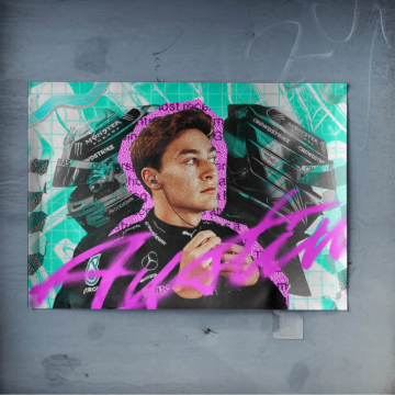 Pilote de Formule 1 en graffiti - poster