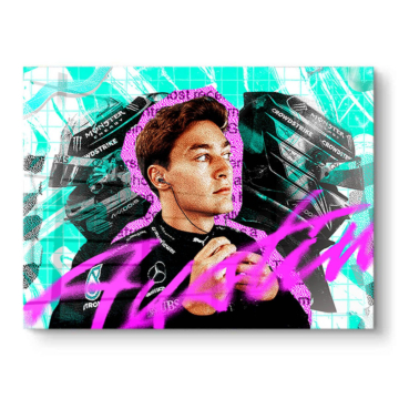 Kierowca Formuły 1 w graffiti - obraz na PVC z połyskiem