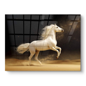 Caballo blanco celestial Gallop - cuadro PVC brillante