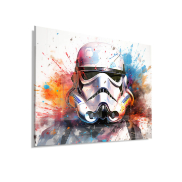 Explosión de color inspirada en Stormtrooper - cuadro en vidrio acrílico