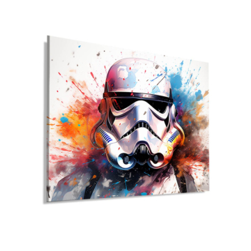Stormtrooper Inspired Color Splash Dibond Matt Art
