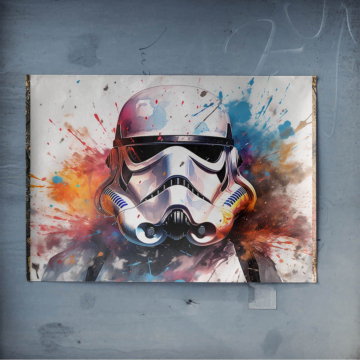 Stormtrooper Inspired Color Splash Poster Art
