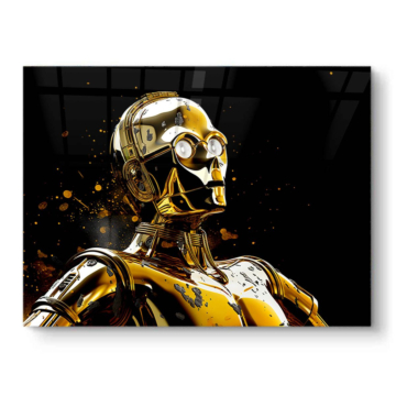 Złoty droid inspirowany C-3PO - obraz na PVC z połyskiem