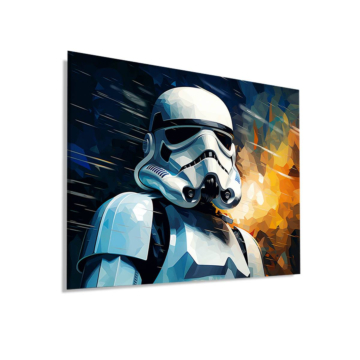 Stormtrooper Inspired Battle Portrait Dibond Matt Art