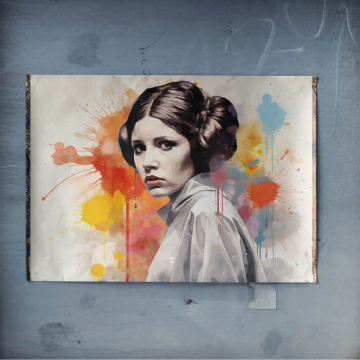 Princess Leia Inspired Watercolor Poster Art