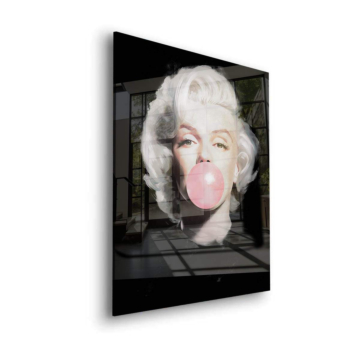 Marilyn Monroe Inspired Bubblegum Acrylic Glass Art