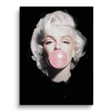 Marilyn Monroe Inspired Bubblegum Canvas Art