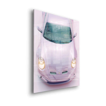 Pink Porsche Inspired Acrylic Glass Art