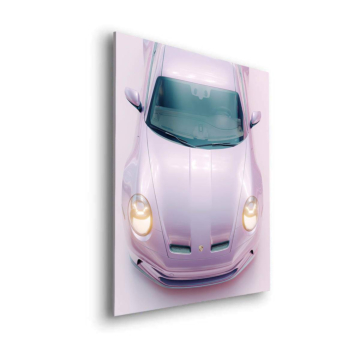 Pink Porsche Inspired Dibond Matt Art