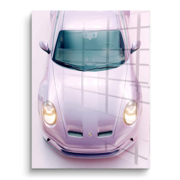 Pink Porsche Inspired PVC Gloss Art