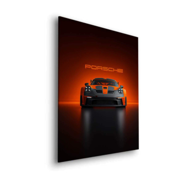 Porsche Orange Poster Dibond Matt Art