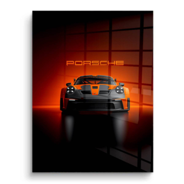 Porsche Orange Poster PVC Gloss Art
