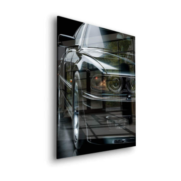 Schwarzes Vintage-BMW Auto - Acrylglasbild