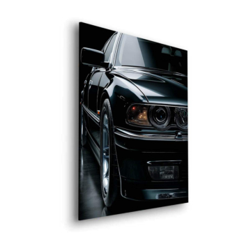 Negro BMW vintage primer plano - cuadro Dibond mate