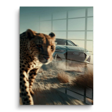Cheetah Audi Desert Chase PVC Gloss Art