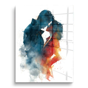 Watercolor Couple Kiss PVC Gloss Art