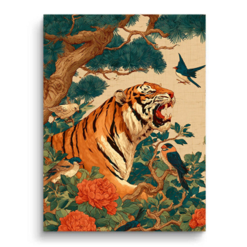 Japanese tigre Roar - cuadro PVC mate