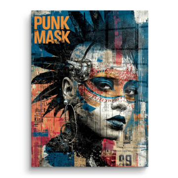 Punk Maskenporträt - PVC-Bild glänzend