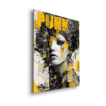 Punkowy portret magazynowy - obraz na dibondzie matowym