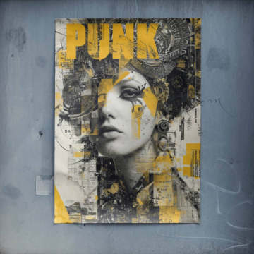 Retrato punk magazine - póster