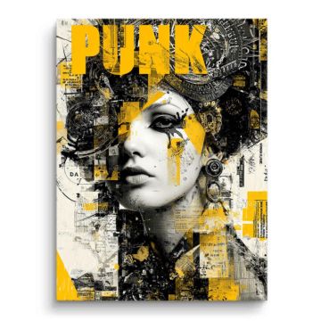 Punkowy portret magazynowy - obraz na matowym PVC