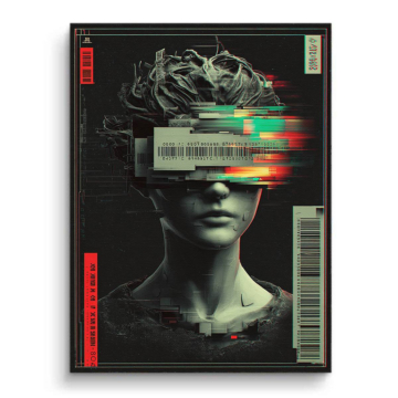Retrato glitch identity - cuadro en lienzo