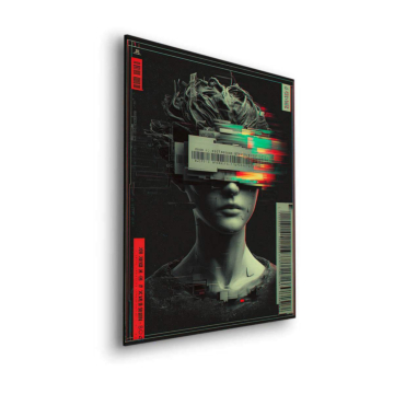 Portret tożsamości w stylu glitch - obraz na dibondzie matowym
